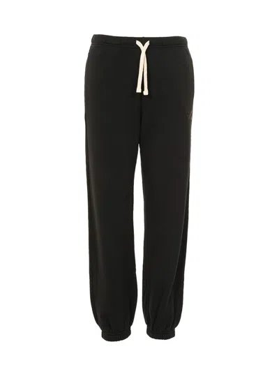 Autry Logo Detailed Drawstring Track Trousers In Black