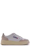 Autry Medalist Leather-panelled Sneakers In Neutral