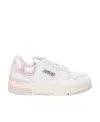 Autry Logo-embellished Side Panels Leather Sneakers In White