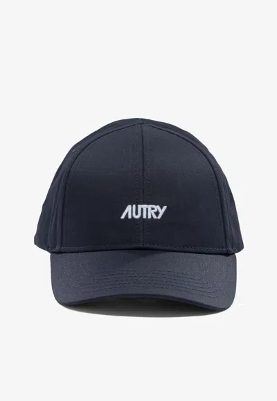 Autry Blu Baseball Hat With White Logo In Blue