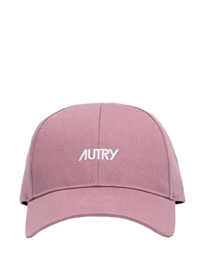 Autry Logo-embroidered Baseball Cap Hat In Pink