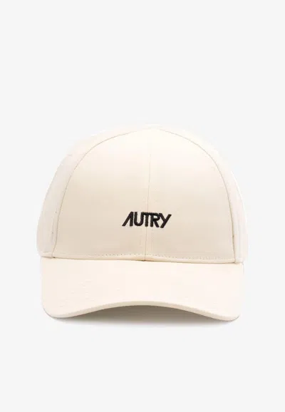 Autry Logo Embroidered Baseball Cap In Sand