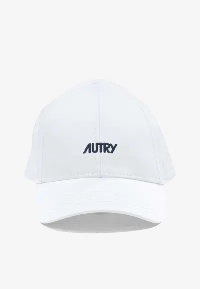 Autry Logo Embroidered Baseball Cap In White