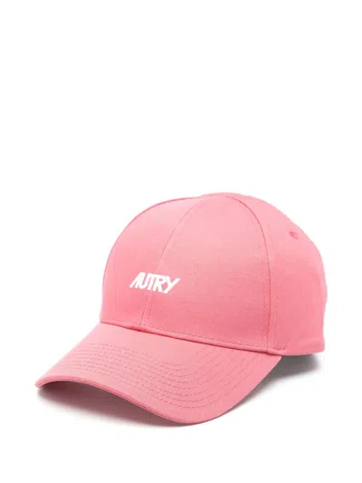Autry Logo Embroidered Cap In Pink