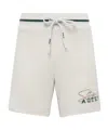 Autry Logo-embroidered Cotton-blend Track Shorts In White