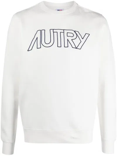 Autry Sweatshirt Mit Logo-stickerei In White