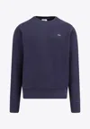 Autry Logo-embroidered Crewneck Sweatshirt In Blue