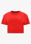 Autry Logo Crew Neck Short Sleeve Ribbed Hem T-shirt