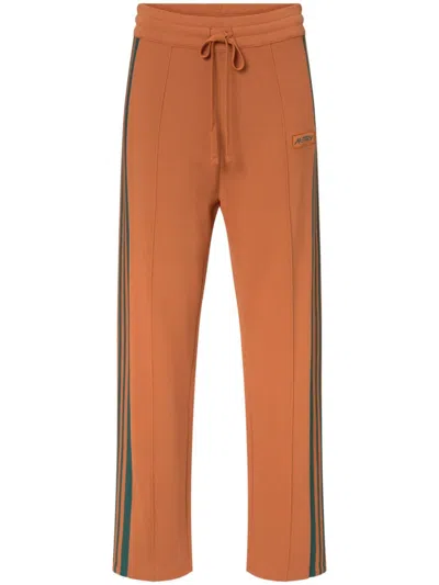Autry Logo-embroidered Drawstring-waist Track Pants In Rostbraun