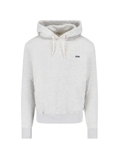 Autry Logo Embroidered Drawstring Hoodie In Multi