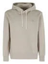 Autry Drawstring Hooded Sweatshirt With Subtle Logo In Neutral