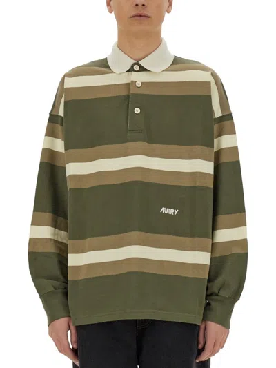 Autry Striped Polo. In Multi