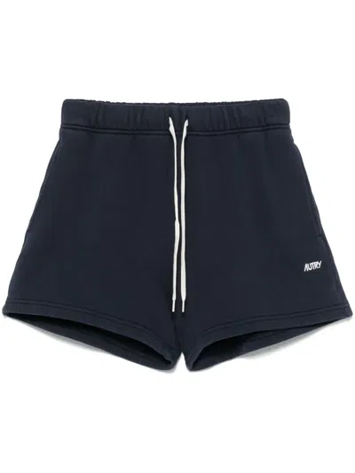 Autry Logo-embroidered Shorts In 蓝色
