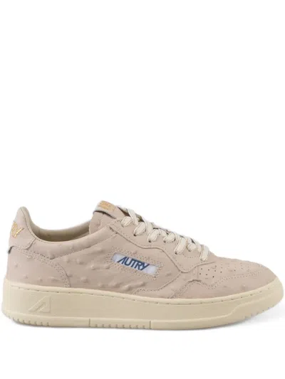 Autry Logo-embroidered Sneakers In Neutral