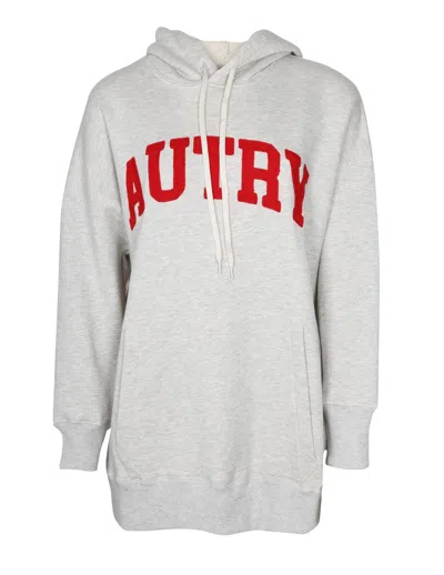 Autry Logo Embroidered Sweatshirt Dress In Melange
