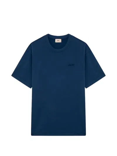 Autry Logo-embroidered T-shirt In Blue