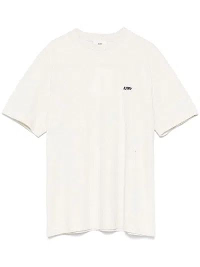 Autry Logo-embroidered T-shirt In Grey