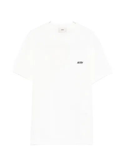Autry Logo-embroidered T-shirt In White