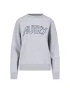 Autry Embroidered Logo Crewneck Sweatshirt In Grey