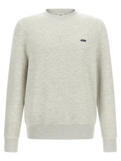 Autry Logo Embroidery Sweatshirt In Silver