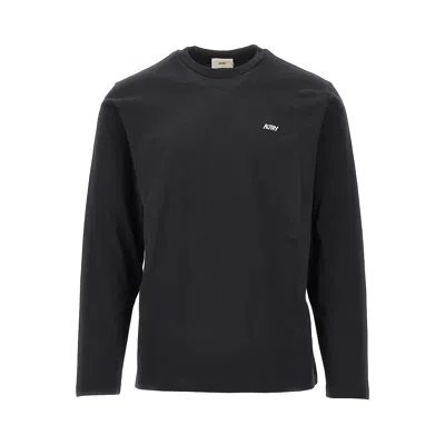 Autry Logo Embroidery T-shirt In Black