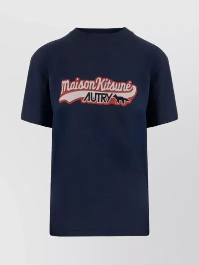 Autry Logo Graphic T-shirt Short Sleeves In Blue