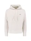 Autry Cropped Light Grey Hoodie Sweater With Relaxed Fit In Neutral