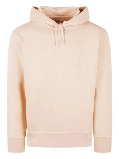 Autry Logo Hoodie In Neutrals
