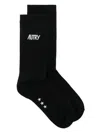 Autry Logo-intarsia Socks In Black