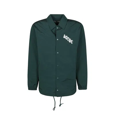 Autry Bicolor Polyester Shell Jacket In Green