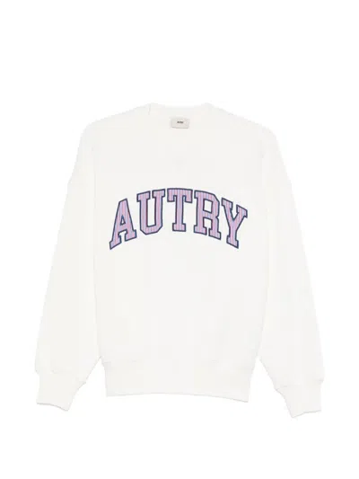 Autry Logo Knitwear Sweatshirt In White