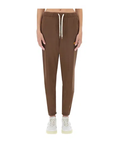 Autry Logo Label Jersey Sweatpants In Green