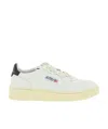 Autry Medalist Low White Sneakers With Contrasting Heel Tab In Leather Man In White