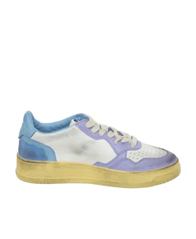 Autry Logo Lace Up Casual Sports Shoes In Prt/mauve