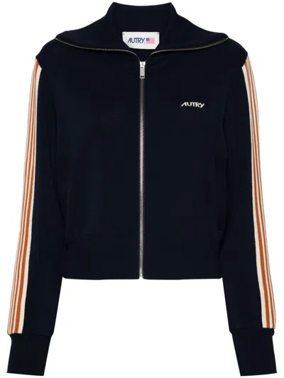 AUTRY LOGO-PATCH CARDIGAN