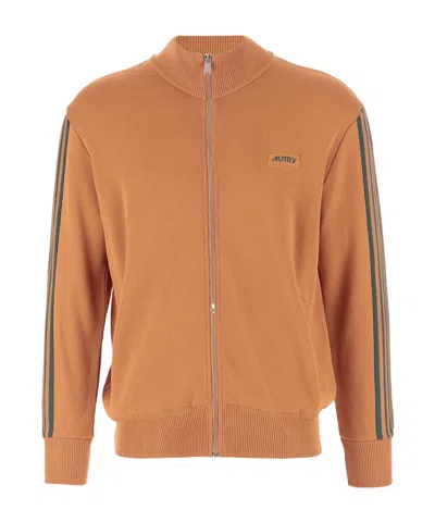 AUTRY AUTRY LOGO PATCH ZIPPED JACKET