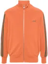 Autry Solid Color Sweatshirt With Zip Closure And Contrasting Deta In Orange
