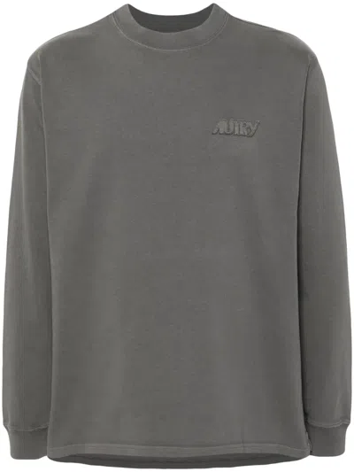 Autry Logo-patch Cotton Sweatshirt In 灰色