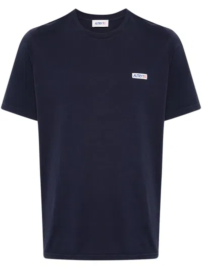 AUTRY LOGO-PATCH COTTON T-SHIRT