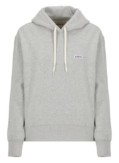 AUTRY AUTRY LOGO PATCH DRAWSTRING HOODIE