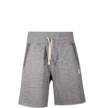 Autry Logo Patch Jersey Shorts In Grey