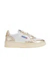 Autry Women's Medalist Low Platform Sneakers In Wht/platinum In Nude