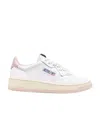Autry Medalist Low-top Bicolor Leather Sneakers In White
