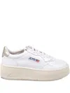 Autry Logo-patch Platform Sneakers In White