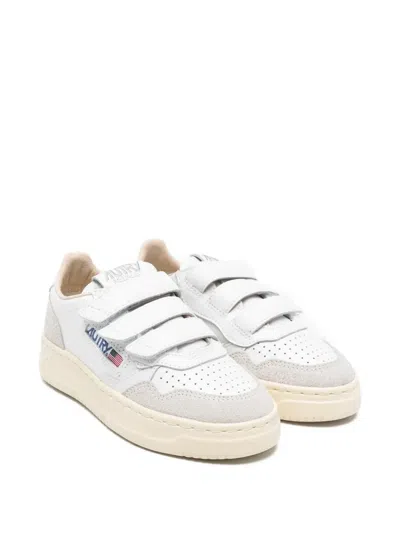 Autry Kids' Logo-patch Sneakers In White