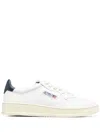 Autry Medalist Sneakers In White And Blue Leather In White