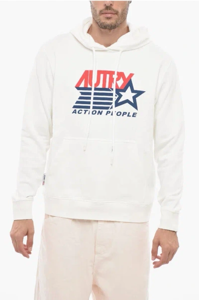 Autry White Embroidered Logo Sweatshirt
