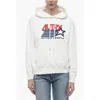 Autry Logo Print Brushed Cotton Hoodie