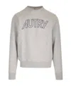 Autry Logo-print Cotton Sweatshirt In Gray