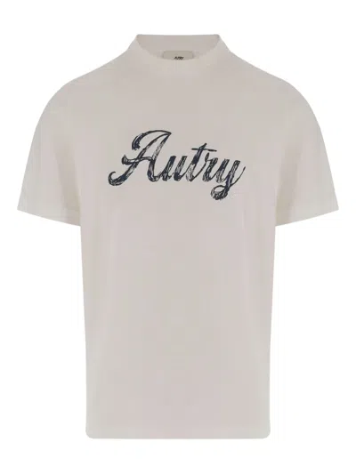 Autry Logo-print Cotton T-shirt In White